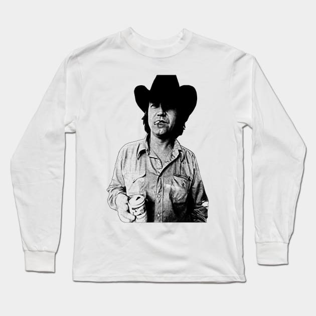 Retro Billy Joe Shaver Long Sleeve T-Shirt by tykler